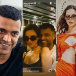 Grecia Munoz and Deepinder Goyal at a public event, highlighting their relationship